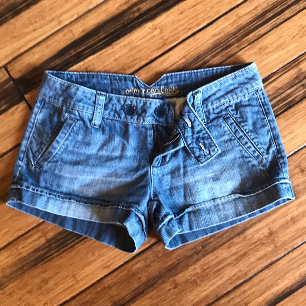 AE denim shorts